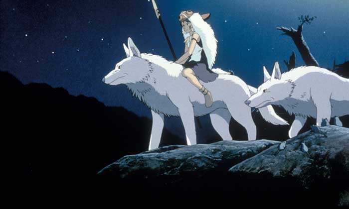 Image result for princess mononoke riding wolf